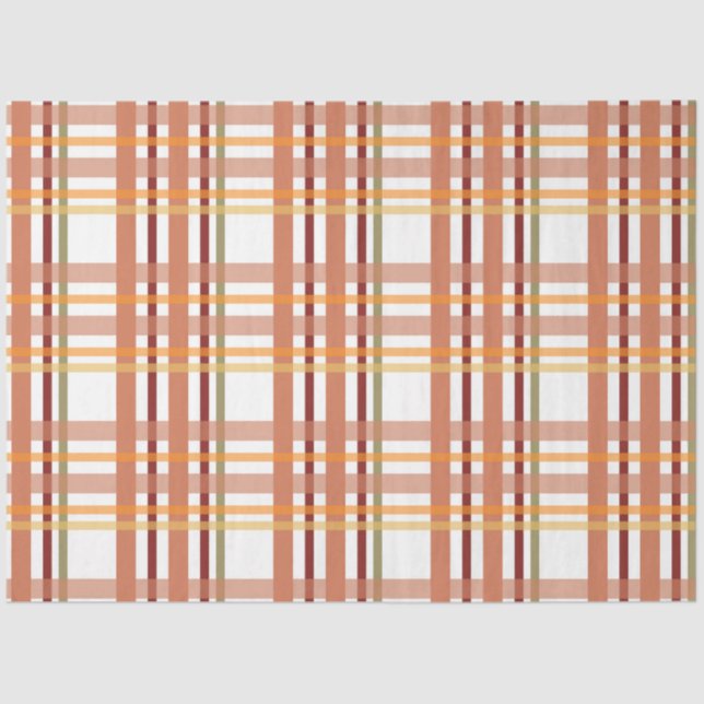 Thanksgiving Plaid Series Design 9 Tissue Paper (Front)