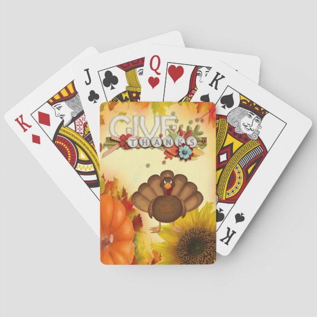 Thanksgiving Playing Card Deck (Back)