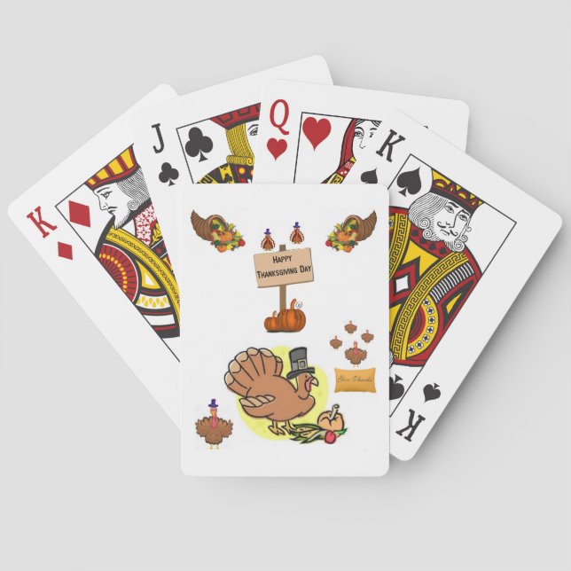 Thanksgiving Playing Card Deck (Back)