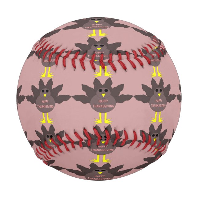 Thanksgiving Plucked Turkey Baseball (Front)