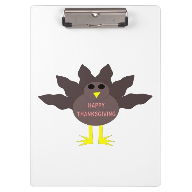 Thanksgiving Plucked Turkey Clipboard (Front)