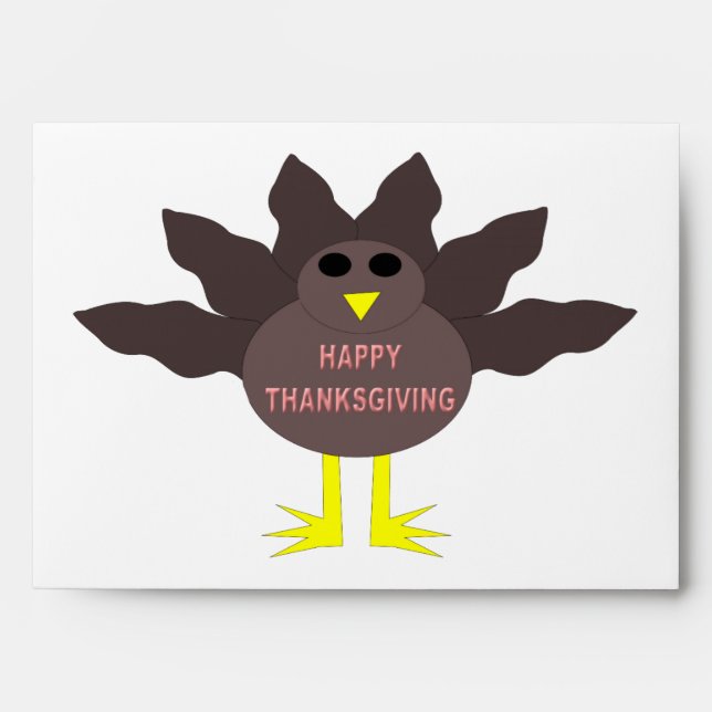 Thanksgiving Plucked Turkey Customisable Envelopes (Front)