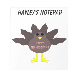 Thanksgiving Plucked Turkey Customisable Notebook Notepad