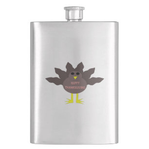 Thanksgiving Plucked Turkey Flasks