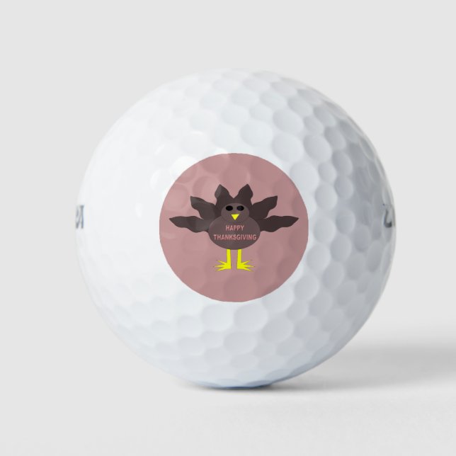 Thanksgiving Plucked Turkey Golf Ball (Front)