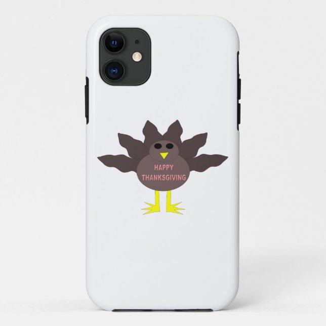 Thanksgiving Plucked Turkey iPhone Case (Back)