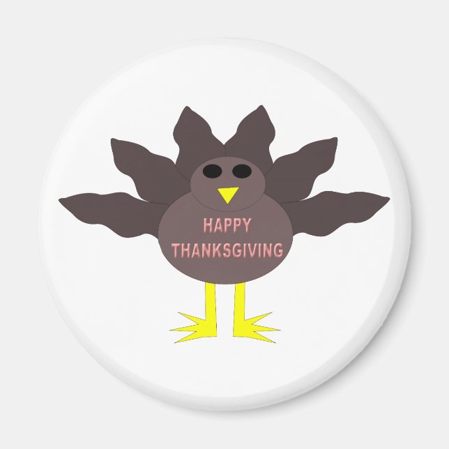 Thanksgiving Plucked Turkey Magnet (Front)