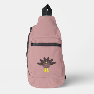 Thanksgiving Plucked Turkey Patterned Sling Bag