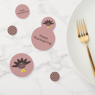 Thanksgiving Plucked Turkey Personalised Confetti
