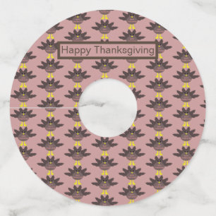 Thanksgiving Plucked Turkey Personalised Wine Glass Tag