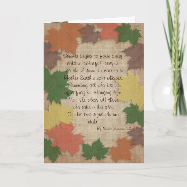 Thanksgiving Poem Card (Front)