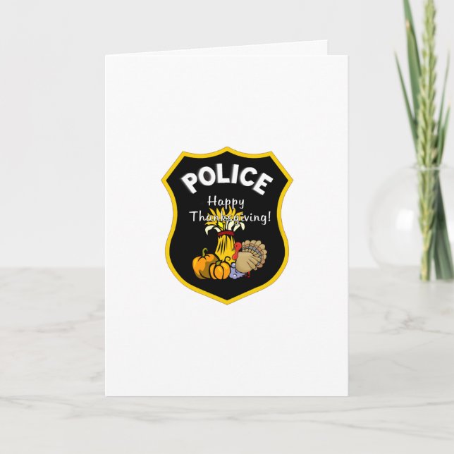 Thanksgiving Police Card (Front)