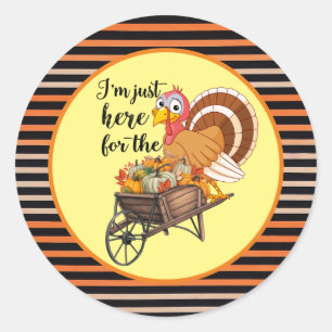 Thanksgiving Popular Beautiful Autumn Collection Classic Round Sticker