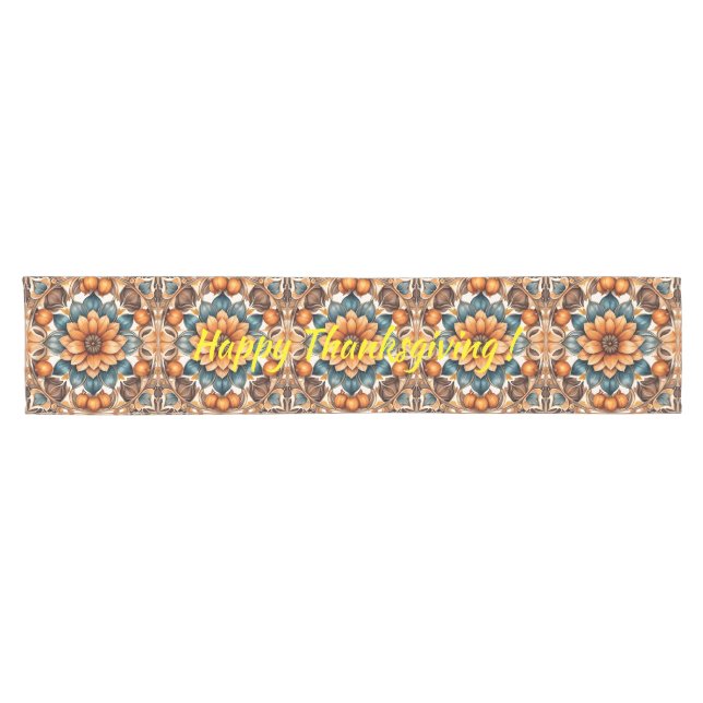 Thanksgiving Popular Pumpkin Autumn Collection Short Table Runner (Horizontal)