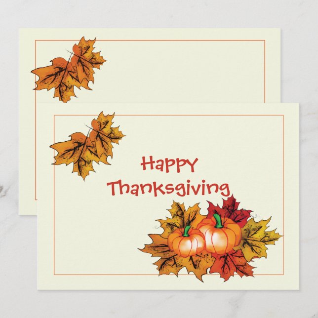 Thanksgiving post card (Front/Back)