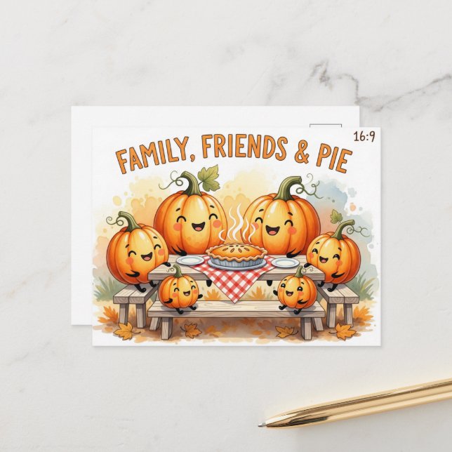 Thanksgiving  postcard (Front/Back In Situ)