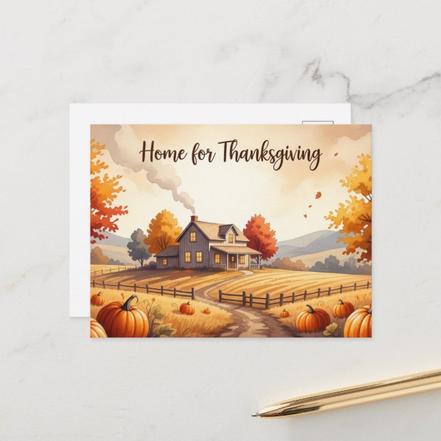 Thanksgiving  postcard (Front/Back In Situ)