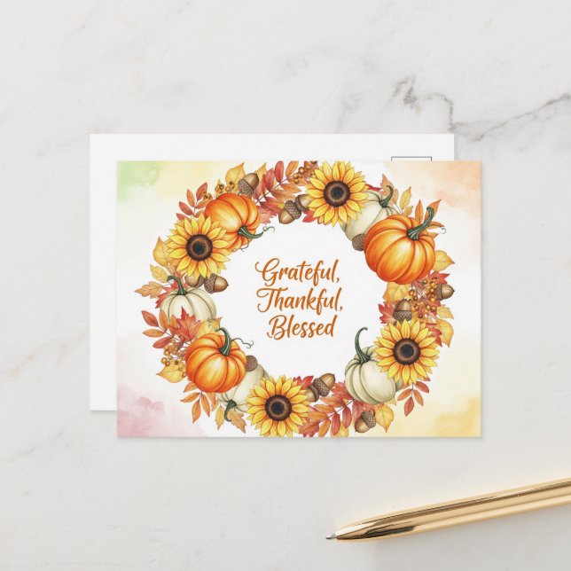 Thanksgiving  postcard (Front/Back In Situ)
