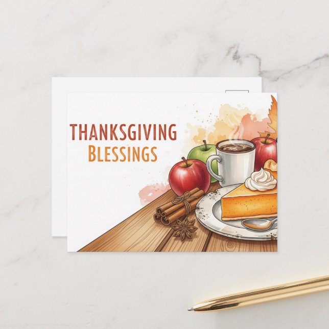 Thanksgiving  postcard (Front/Back In Situ)