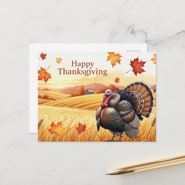 Thanksgiving  postcard (Front/Back In Situ)