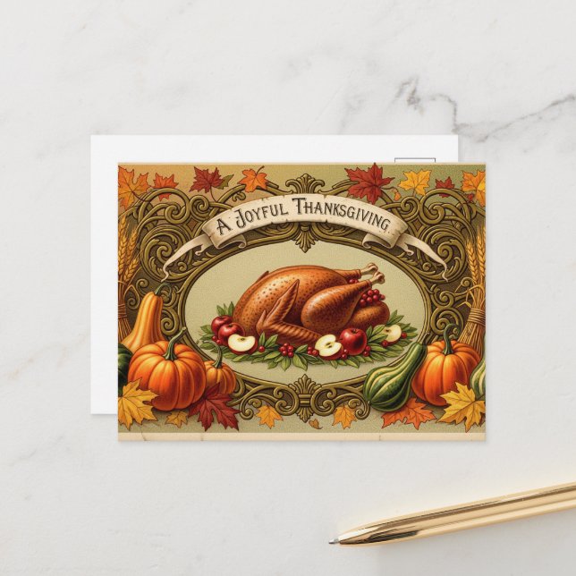 Thanksgiving  postcard (Front/Back In Situ)