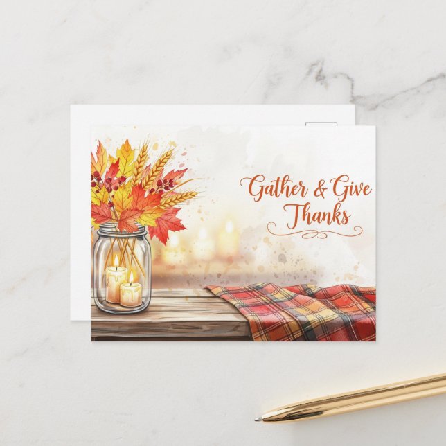 Thanksgiving  postcard (Front/Back In Situ)