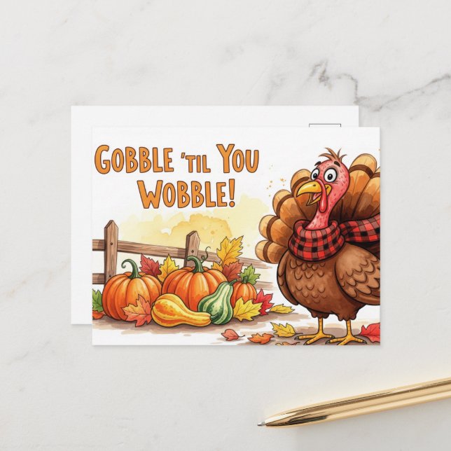 Thanksgiving  postcard (Front/Back In Situ)