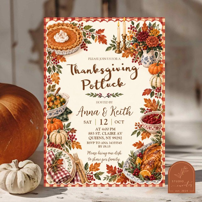 Thanksgiving Potluck Invitation (Creator Uploaded)