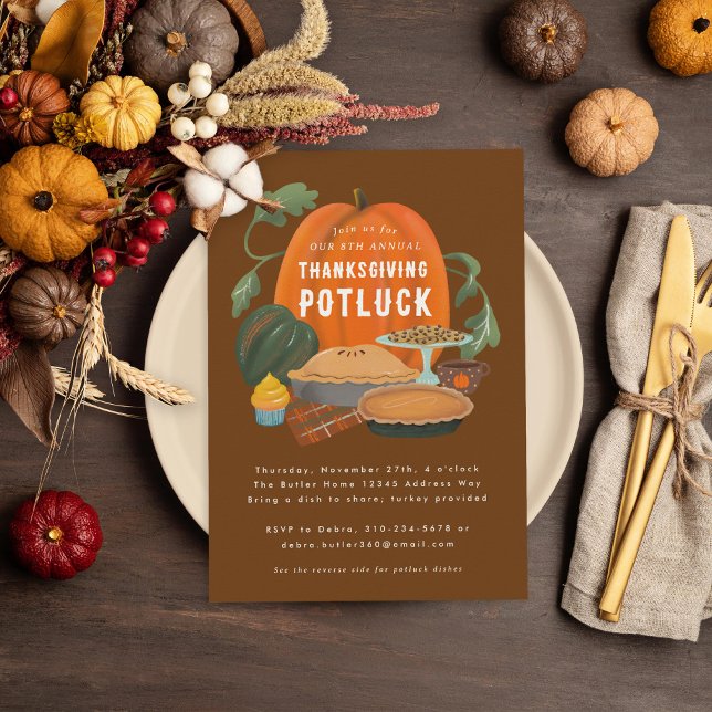 Thanksgiving Potluck Invitation (Creator Uploaded)