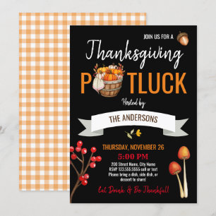 Thanksgiving Potluck Invitation