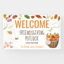 Thanksgiving Potluck Welcome Sign Banner