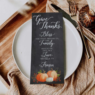 Thanksgiving Prayer Card Table Decor