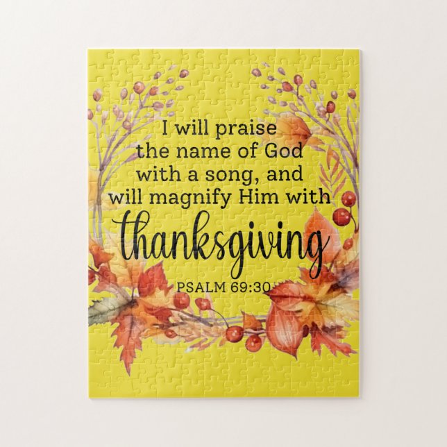 Thanksgiving prayer jigsaw puzzle (Vertical)
