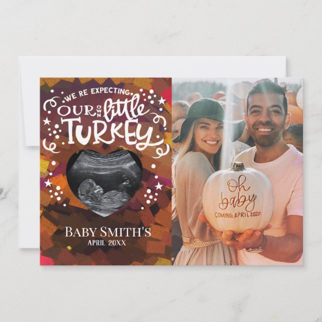 Thanksgiving Pregnancy Announcement (Front)