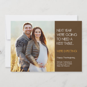 Thanksgiving Pregnancy Announcement Card