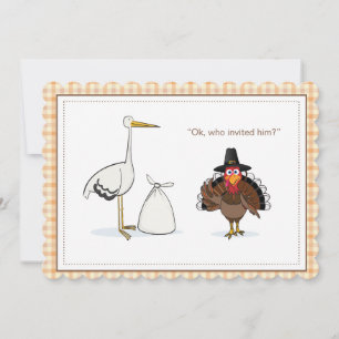Thanksgiving Pregnancy Announcement Card