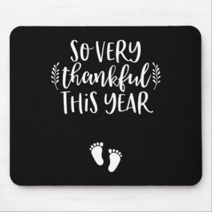 Thanksgiving Pregnancy Announcement Fall Baby Rev Mouse Mat