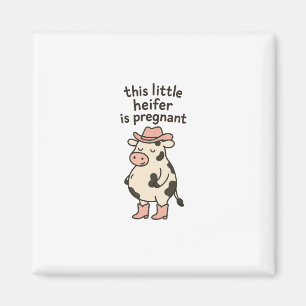 Thanksgiving Pregnancy Announcement Funny Cowgirl  Magnet