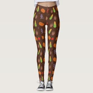 Thanksgiving Print Leggings