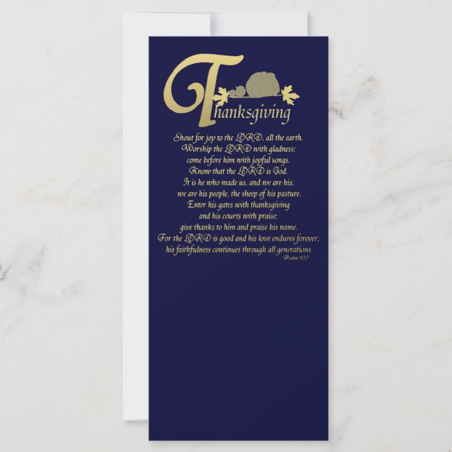 Thanksgiving - Psalm 100 (Front)