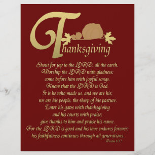 Thanksgiving - Psalm 100 Flyer