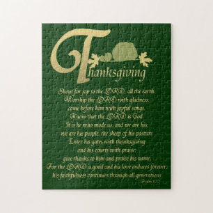 Thanksgiving - Psalm 100 Jigsaw Puzzle