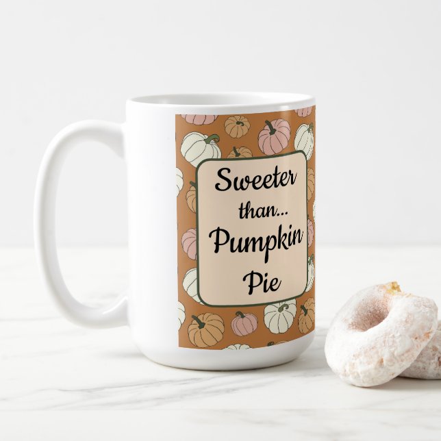 Thanksgiving Pumpkin All-Over Print Coffee Mug (With Donut)