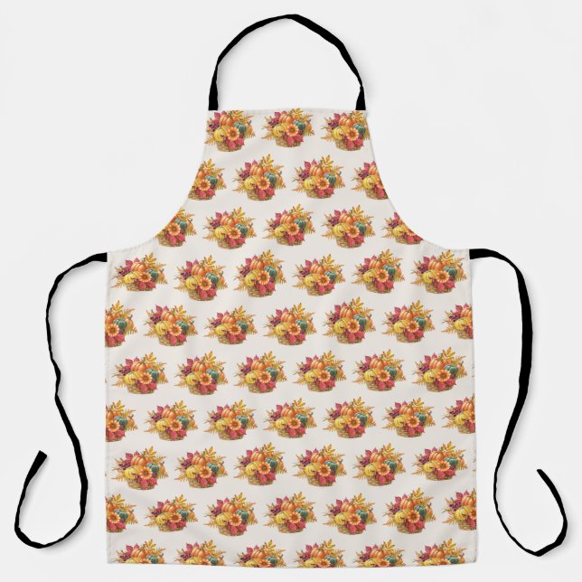 Thanksgiving Pumpkin Basket Apron (Front)