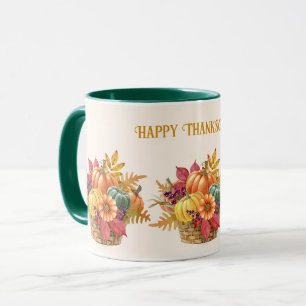 Thanksgiving Pumpkin Basket Mug