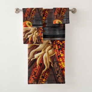 thanksgiving-pumpkin bath towel set