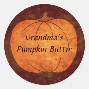 Thanksgiving pumpkin design classic round sticker