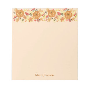 Thanksgiving PUmpkin Dinner Notepad