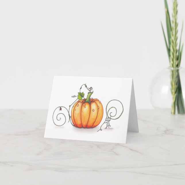 Thanksgiving Pumpkin Greeting Card (Front)