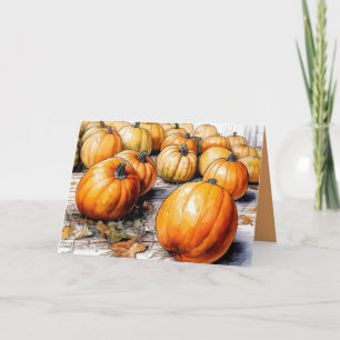 Thanksgiving Pumpkin Greeting Card